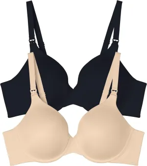 Vanity Fair Women’s Maternity Nursing Bras for Breastfeeding: Front Clip Underwire Bra Stretch Cups, Available in Multipacks