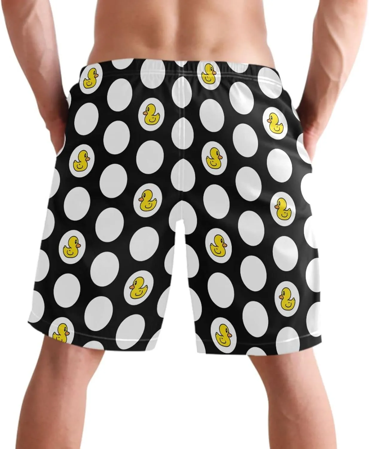 visesunny Funny Men's Swim Trunks Quick Dry Beach Board Shorts with Pockets Cool Mesh Lining Bathing Suits for Men