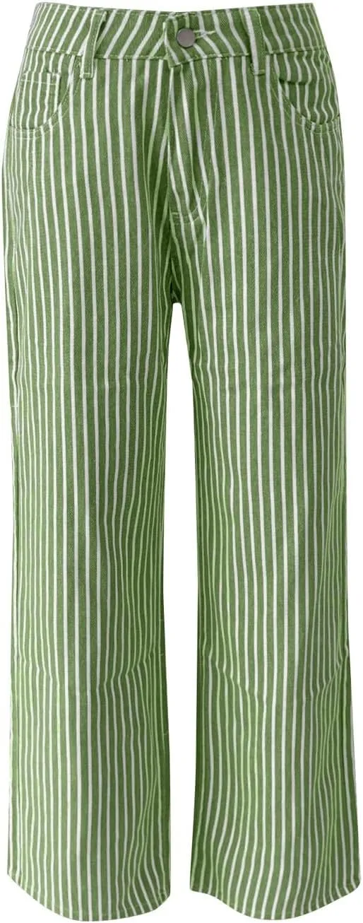 Wide Leg Jeans for Women, Chic Trendy Lightweight Loose Casual Soft Women's Trousers
