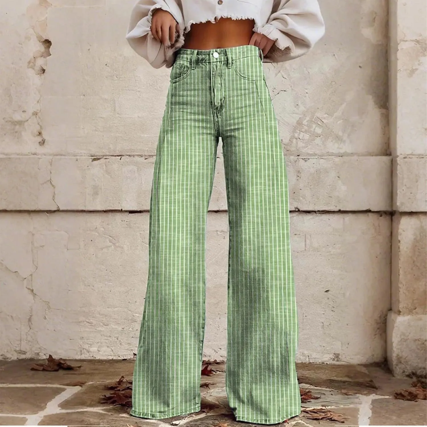 Wide Leg Jeans for Women, Chic Trendy Lightweight Loose Casual Soft Women's Trousers