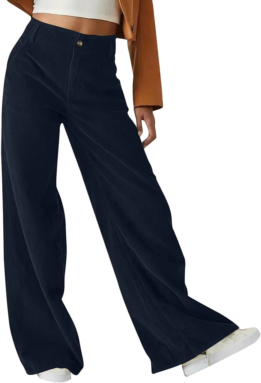 Wide Leg Sweatpants for Women Fleece Lined Baggy Joggers High Waisted Lounge Pants Jogger Pants with Pockets