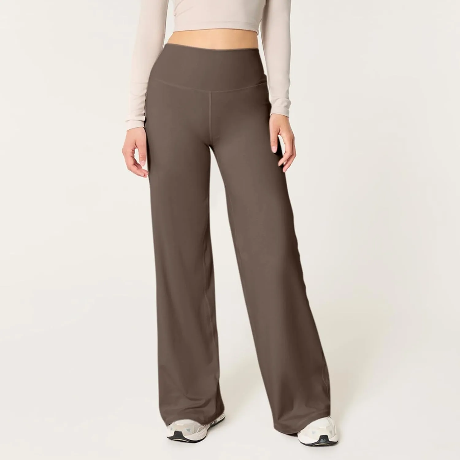 Wide Leg Yoga Pants for Women High Waisted Comfy Lounge Stretchy Work Pants Soft Baggy Straight Leg Sweatpants