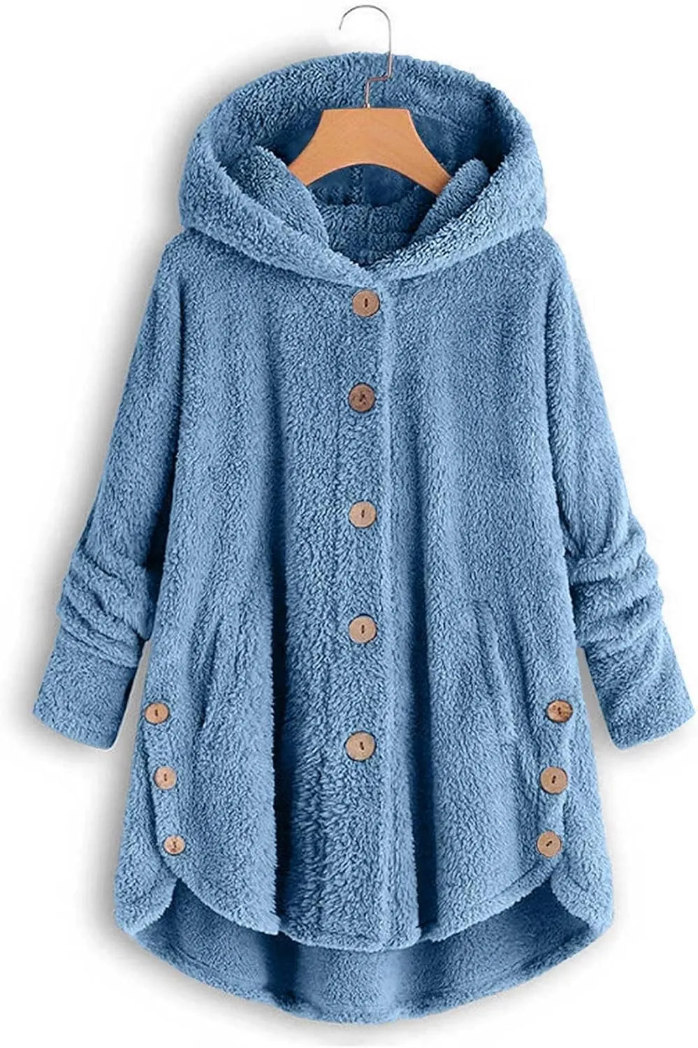 Winter Coats for Women Fuzzy Fleece Pullover Sherpa Sweatshirt Soft Warm Oversized Hoodie Comfy Plus Size Loungewear