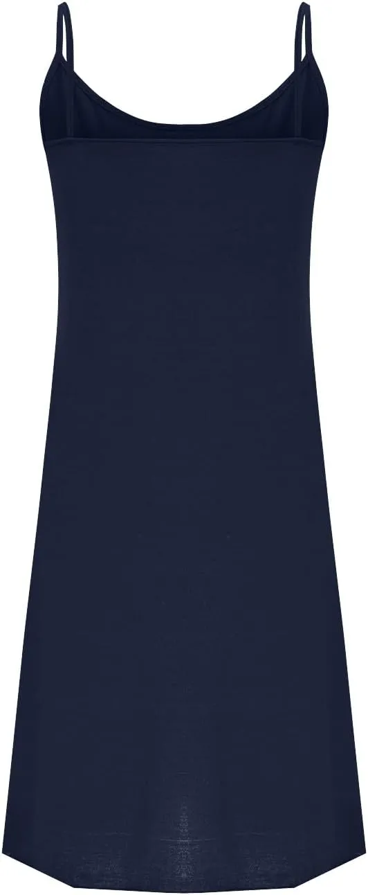 Women Loungewear Cami Dress Summer Spaghetti Straps Sleeveles Mini Sundress Casual Slim Fit Basic Sleepwear Dresses