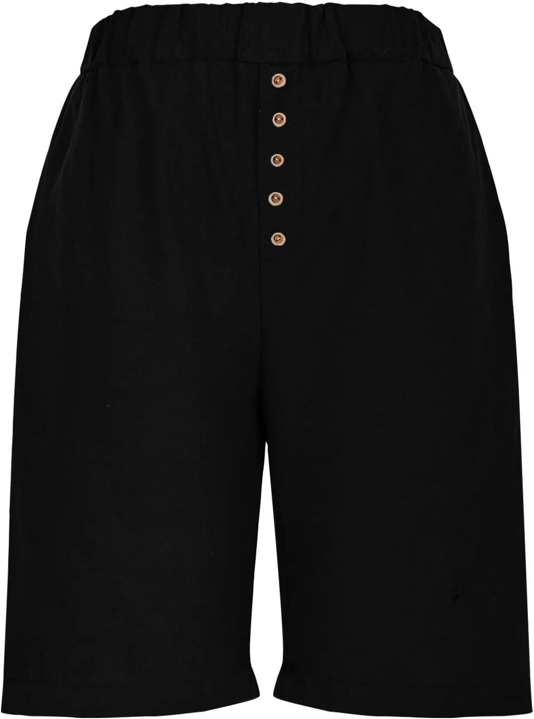 Women Summer Long Shorts Casual Elastic Waist Baggy Bermuda with Pocket, Women's Comfort Wide Leg Short Pants