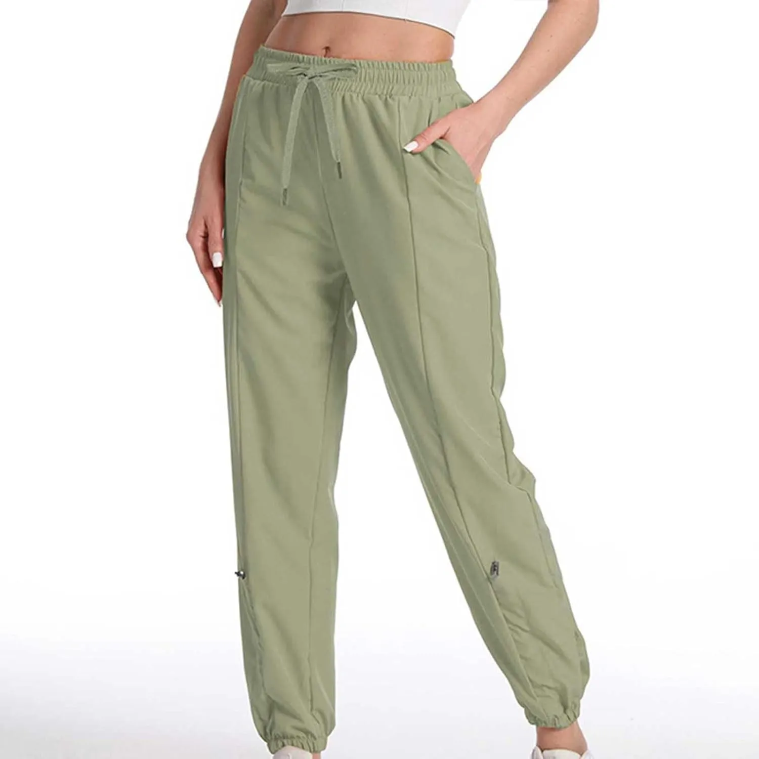 Women Sweatpants Joggers Long High Waisted Y2k Baggy Pants Trendy Lounge Athletic Bottom Trouser with Pockets