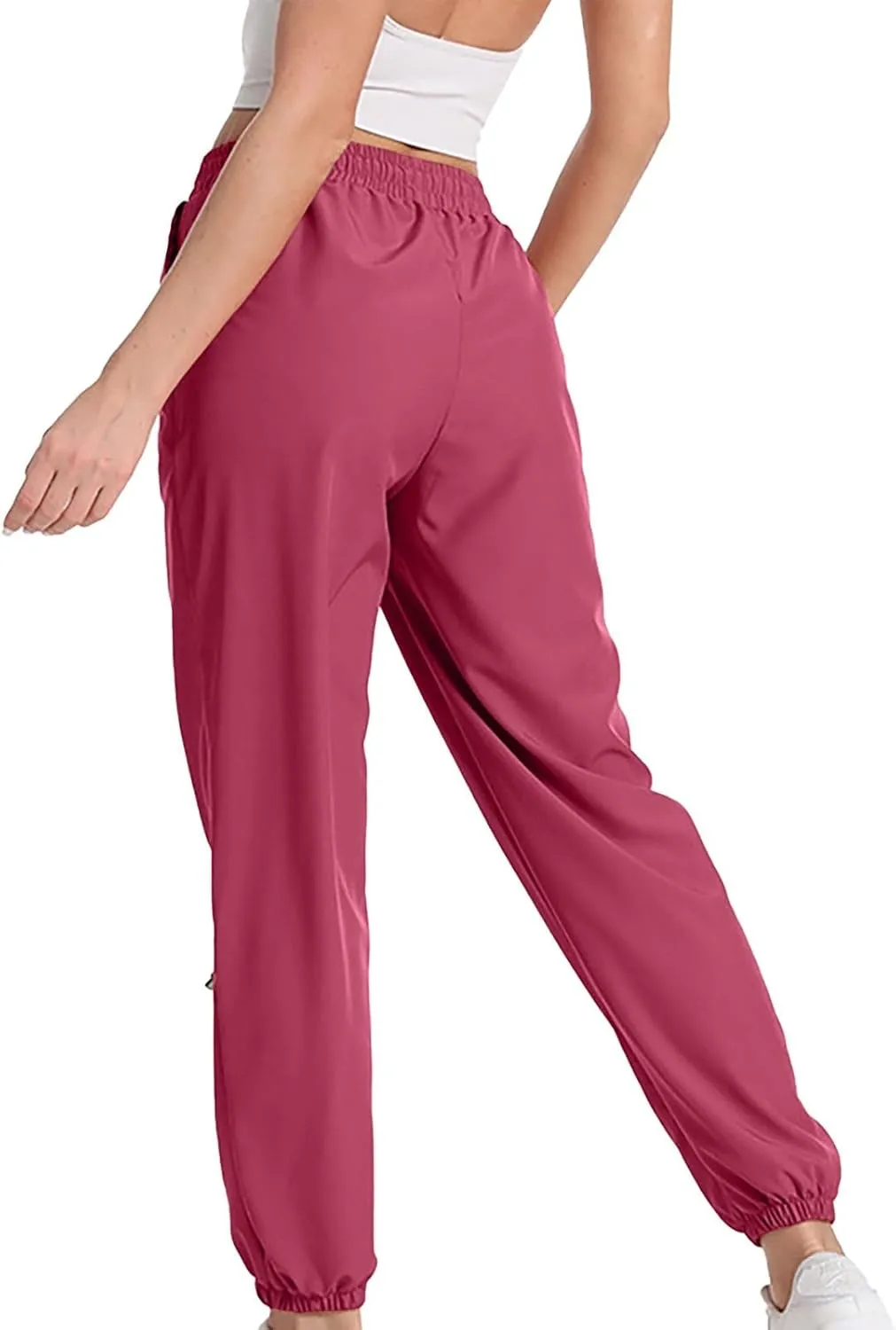 Women Sweatpants Joggers Long High Waisted Y2k Baggy Pants Trendy Lounge Athletic Bottom Trouser with Pockets