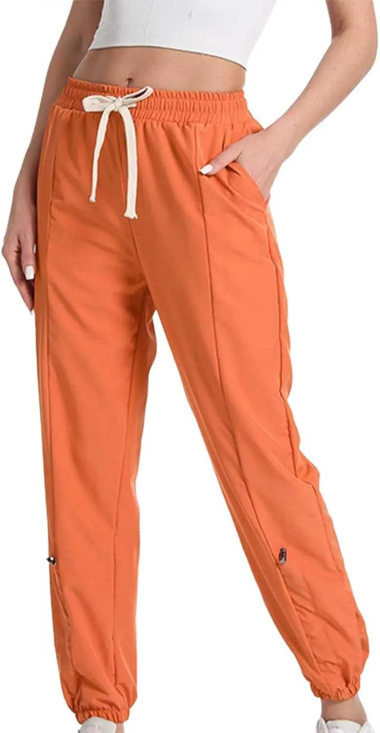 Women Sweatpants Joggers Long High Waisted Y2k Baggy Pants Trendy Lounge Athletic Bottom Trouser with Pockets