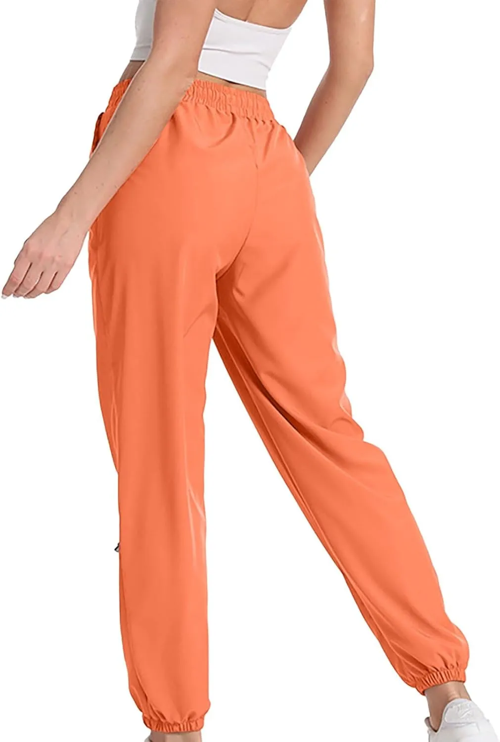 Women Sweatpants Joggers Long High Waisted Y2k Baggy Pants Trendy Lounge Athletic Bottom Trouser with Pockets