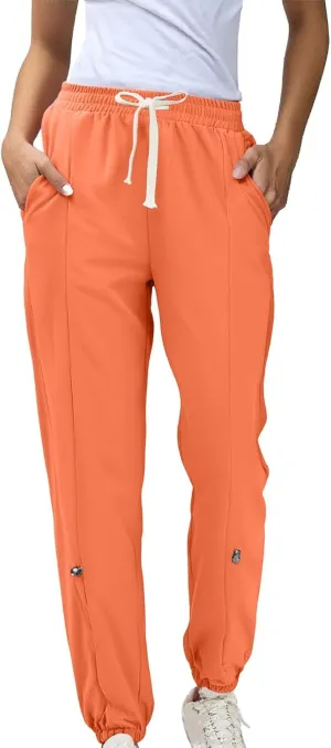 Women Sweatpants Joggers Long High Waisted Y2k Baggy Pants Trendy Lounge Athletic Bottom Trouser with Pockets