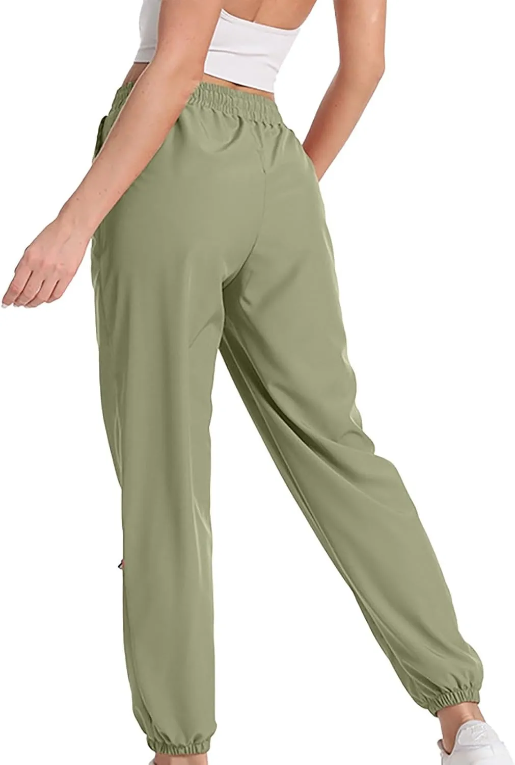 Women Sweatpants Joggers Long High Waisted Y2k Baggy Pants Trendy Lounge Athletic Bottom Trouser with Pockets