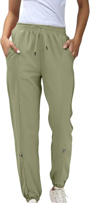 Women Sweatpants Joggers Long High Waisted Y2k Baggy Pants Trendy Lounge Athletic Bottom Trouser with Pockets