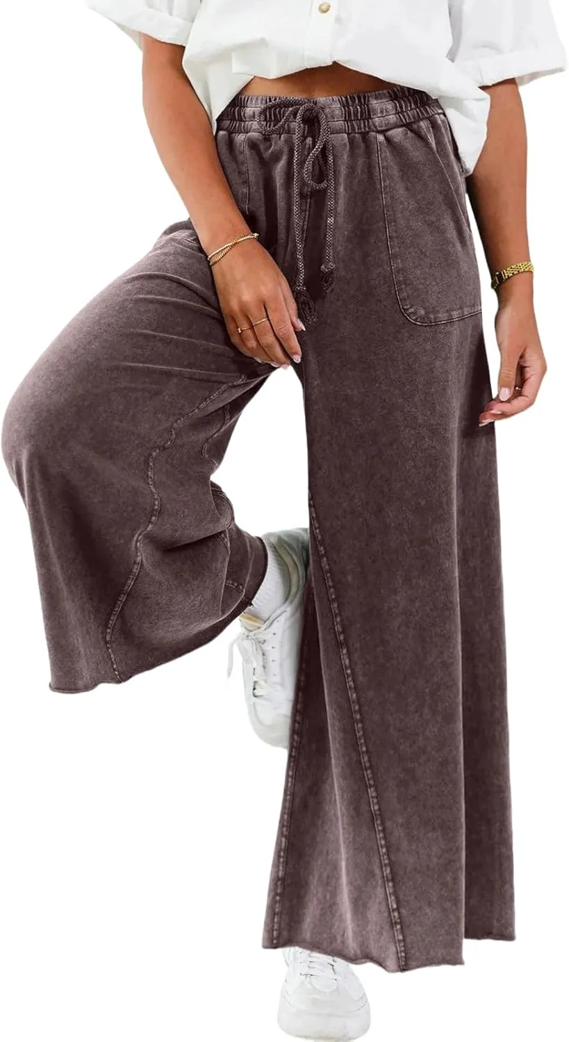 Women Wide Leg Sweatpants Jeans High Waist Baggy Trouser Loose Boyfriend Denim Pants Y2K