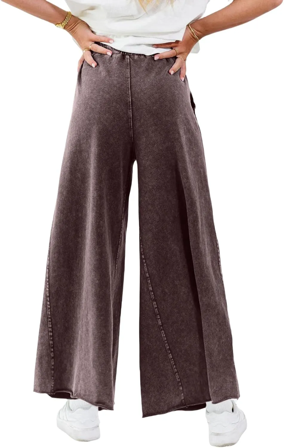 Women Wide Leg Sweatpants Jeans High Waist Baggy Trouser Loose Boyfriend Denim Pants Y2K