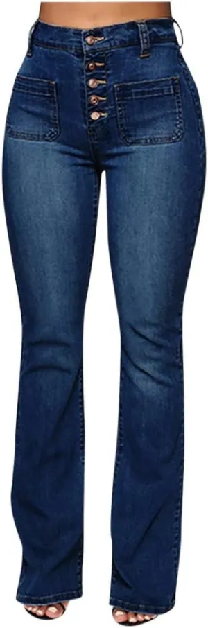 Women's 2024 Classic Skinny Jeans Stretchy High Waisted Tummy Control Jeans Denim Pants with Pockets