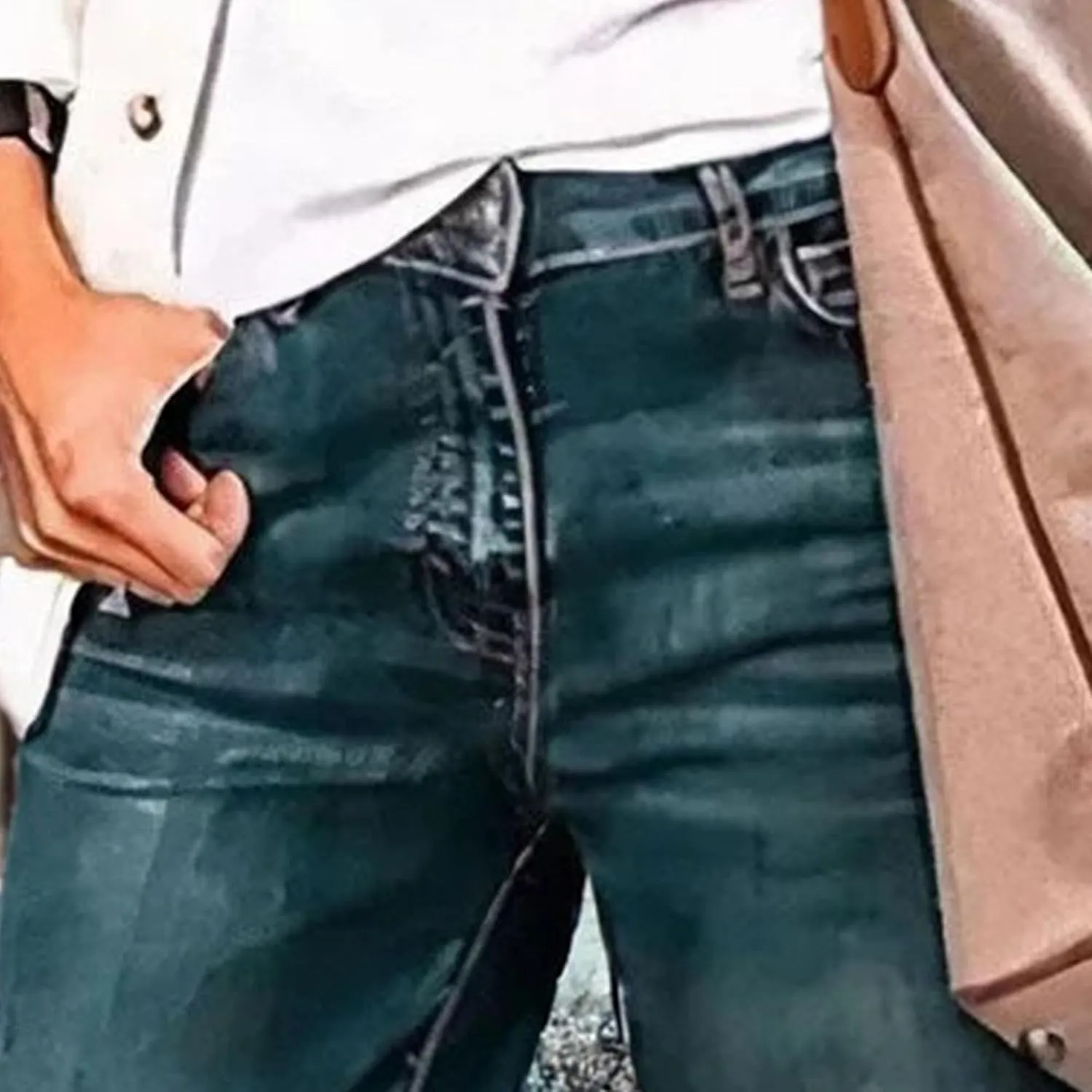 Women's Capri Jeans High Waisted Skinny Stretchy Ladies Jeans Trendy Pants Straight Leg Raw Hem Denim