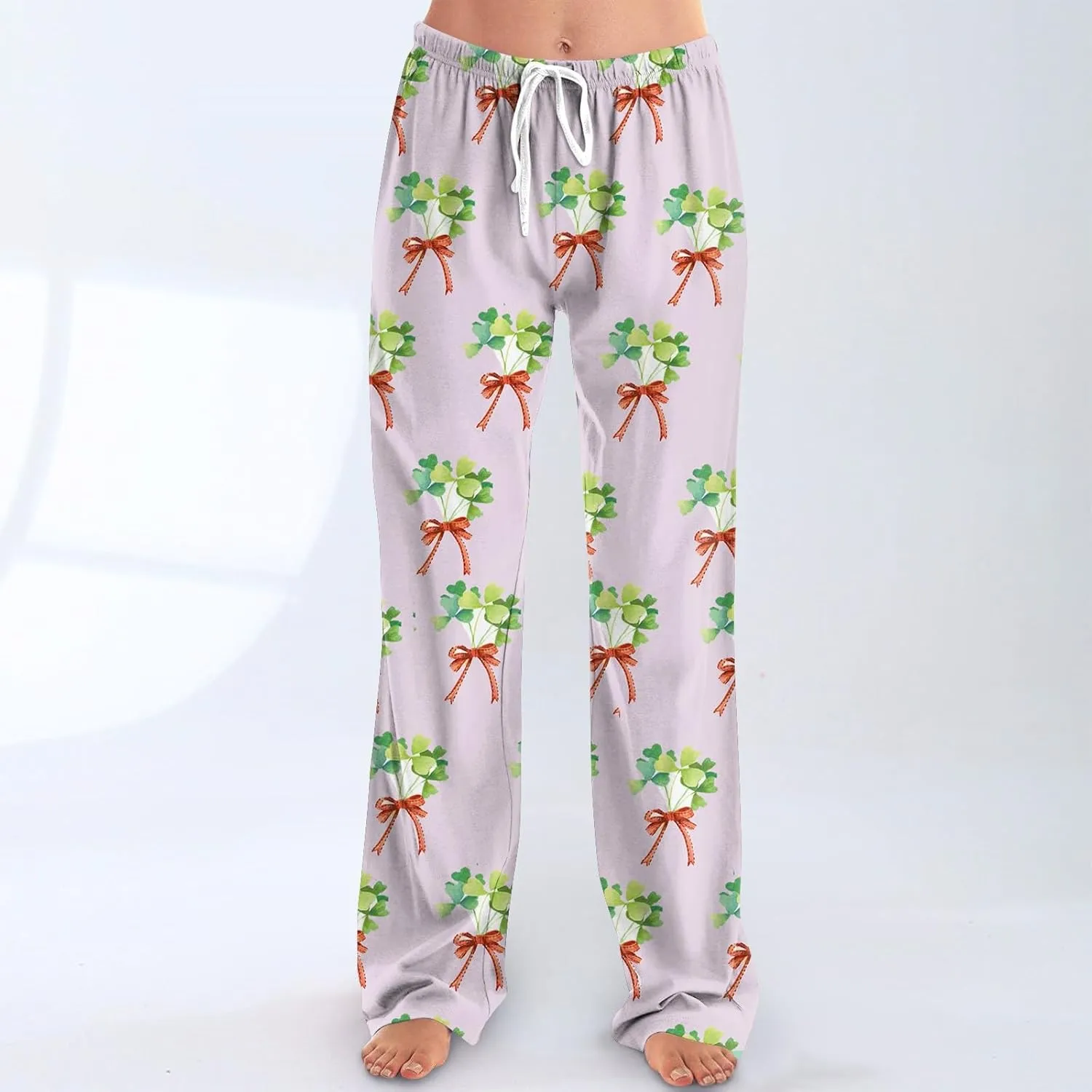 Women's Comfortable Pajama Pants with St Patrick's Day Print Soft Lounge Sleepwear Bottoms for Relaxing Nights