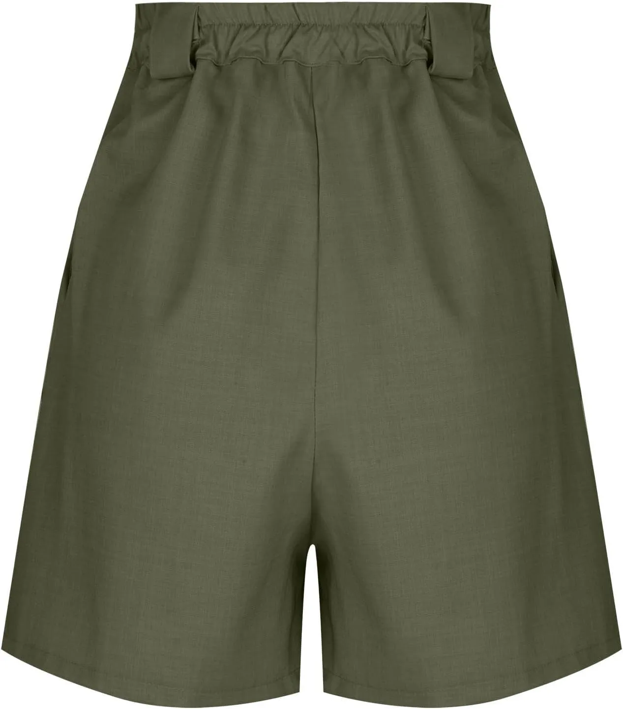 Women's Dressy Casual Shorts Wide Leg Summer Short Pants with Pockets High Waisted Business Work-Shorts