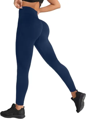 Women's High Waisted Compression Leggings Seamless Tummy Control Yoga Pants Butt Lifting Stretchy Gym Workout Pants