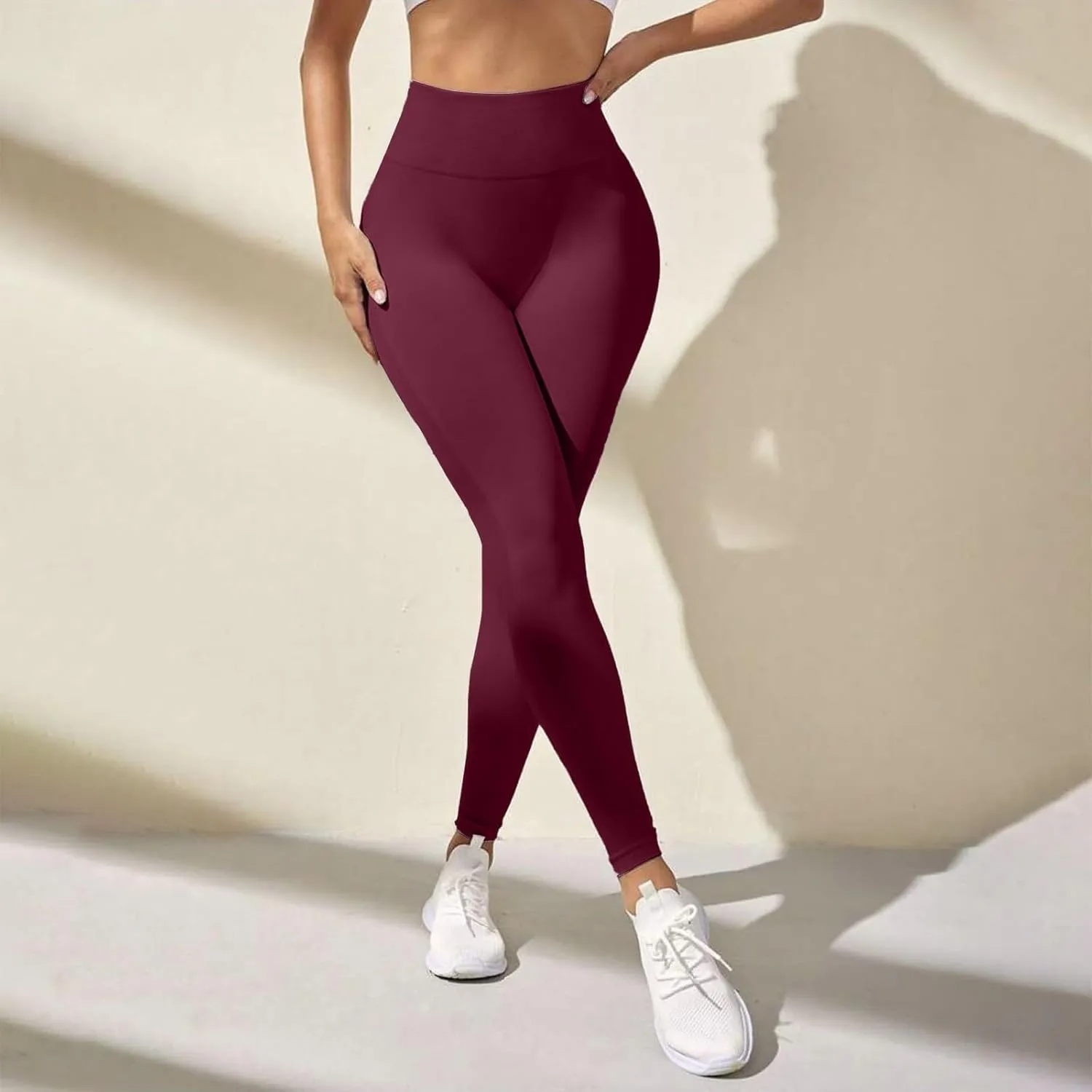 Women's High Waisted Compression Leggings Seamless Tummy Control Yoga Pants Butt Lifting Stretchy Gym Workout Pants