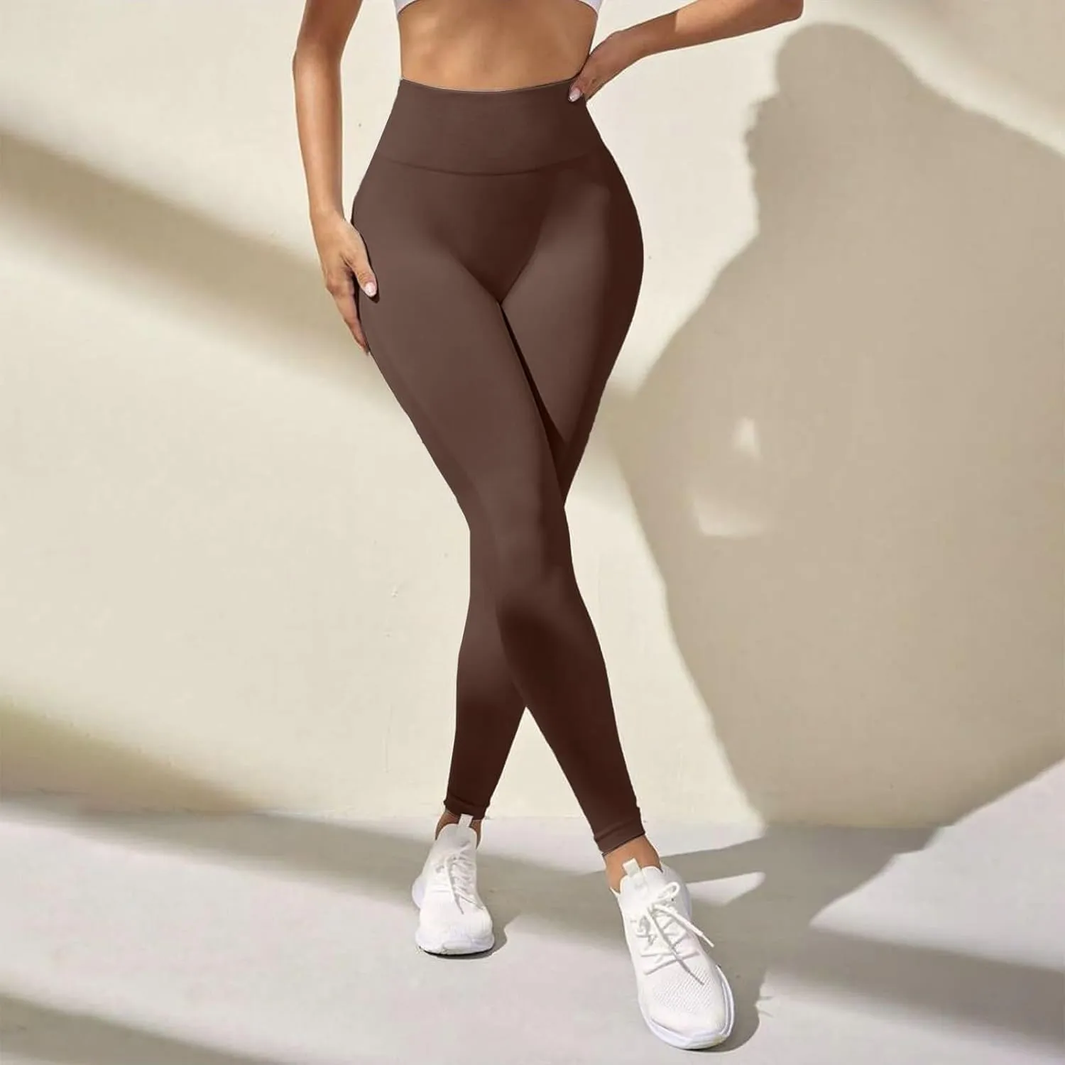 Women's High Waisted Compression Leggings Seamless Tummy Control Yoga Pants Butt Lifting Stretchy Gym Workout Pants