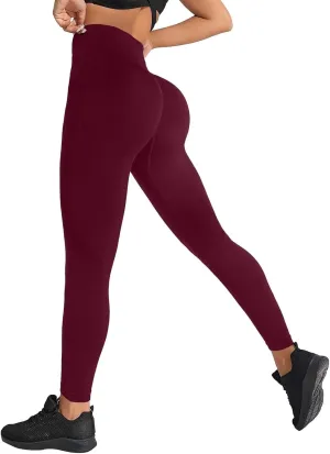 Women's High Waisted Compression Leggings Seamless Tummy Control Yoga Pants Butt Lifting Stretchy Gym Workout Pants
