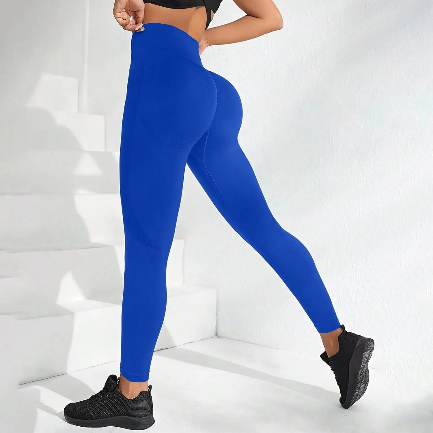 Women's High Waisted Compression Leggings Seamless Tummy Control Yoga Pants Butt Lifting Stretchy Gym Workout Pants