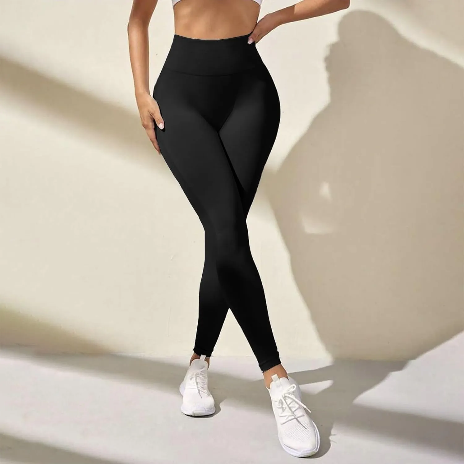 Women's High Waisted Compression Leggings Seamless Tummy Control Yoga Pants Butt Lifting Stretchy Gym Workout Pants