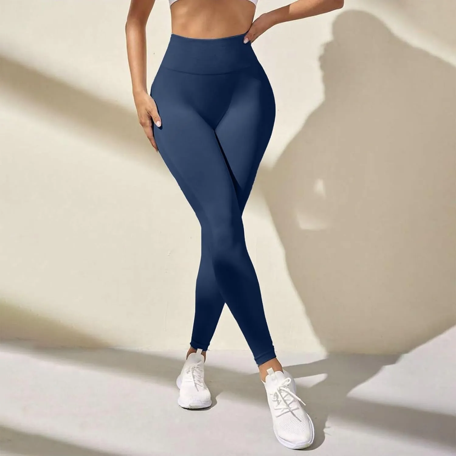 Women's High Waisted Compression Leggings Seamless Tummy Control Yoga Pants Butt Lifting Stretchy Gym Workout Pants
