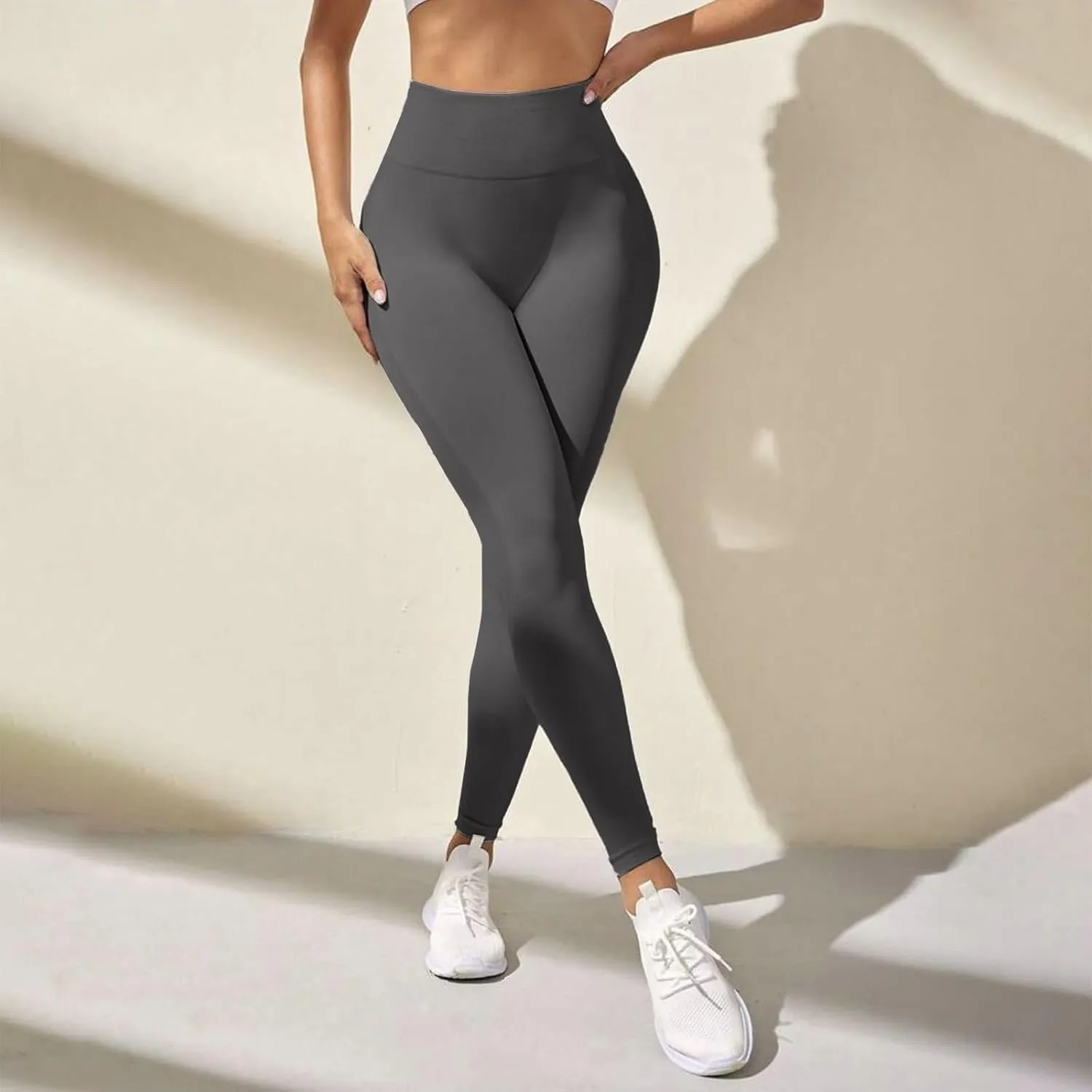 Women's High Waisted Compression Leggings Seamless Tummy Control Yoga Pants Butt Lifting Stretchy Gym Workout Pants