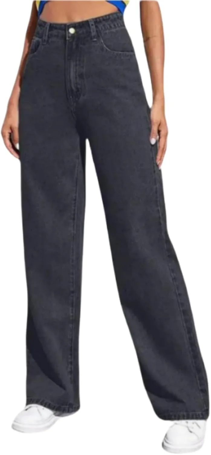 Womens Jeans High Waisted Straight Leg Loose Stretchy Lightweight Baggy Jeans Vintage Comfy Denim Sweatpants with Pockets