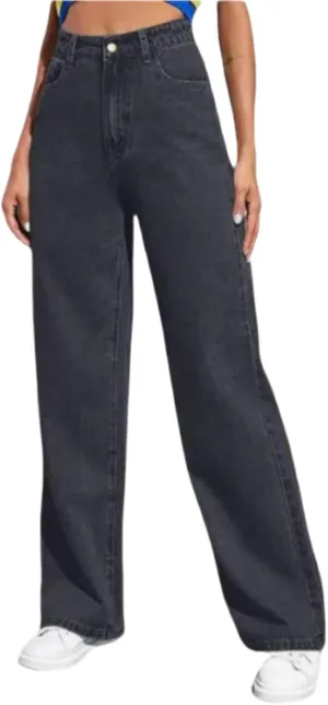 Womens Jeans High Waisted Straight Leg Loose Stretchy Lightweight Baggy Jeans Vintage Comfy Denim Sweatpants with Pockets