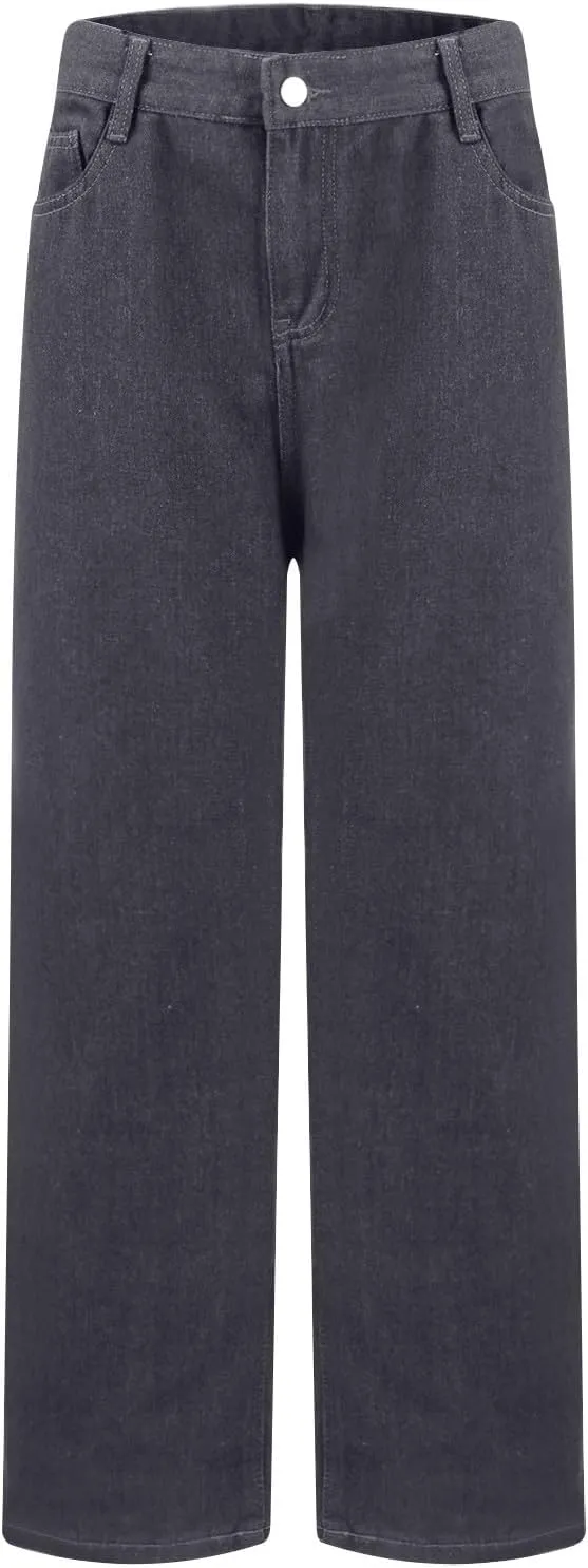 Womens Jeans High Waisted Straight Leg Loose Stretchy Lightweight Baggy Jeans Vintage Comfy Denim Sweatpants with Pockets