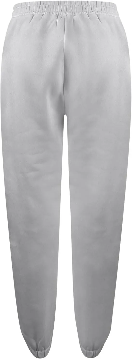 Womens Joggers with Pockets Fleece Baggy Sweatpants Low Rise Crossover Waist Loose Lounge Pants Workout Ankle Pants