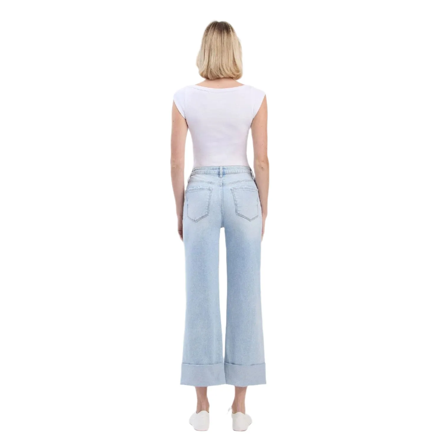 Women's Lovervet Super High Rise Double Cuffed Baggy Wide Leg Jeans LV1459L