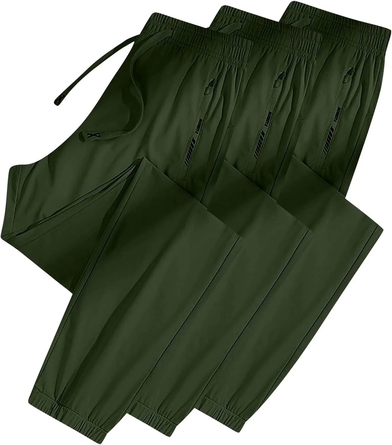 Women's Quick-Drying Sweatpants Summer Ice Silk Trousers Breathable Sports Stretch Straight Pants with Pockets