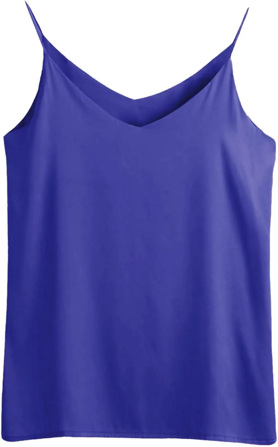Womens Silk Satin Cami Tops Summer Cute Spaghetti Strap Camisole Sleeveless V Neck Basic Crop Tank Shirt Loungewear