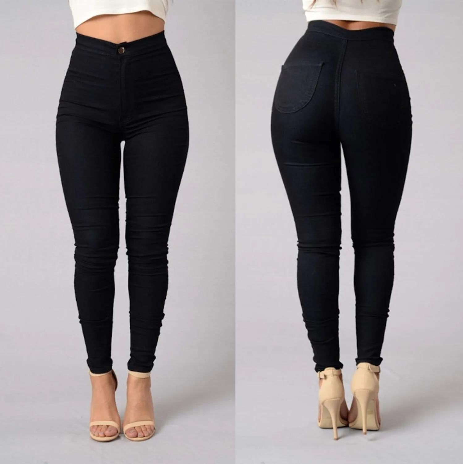 Women's Skinny Jeans Leggings Stretch High Waisted Denim Pants Jeggings