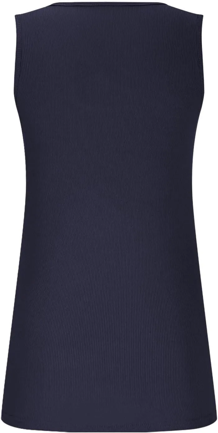 Womens Summer Cutout Tank Tops Ribbed Knit Sleeveless Shirts Slim Fitted Tanks Y2K Sexy Basic Tee Shirt Outfits