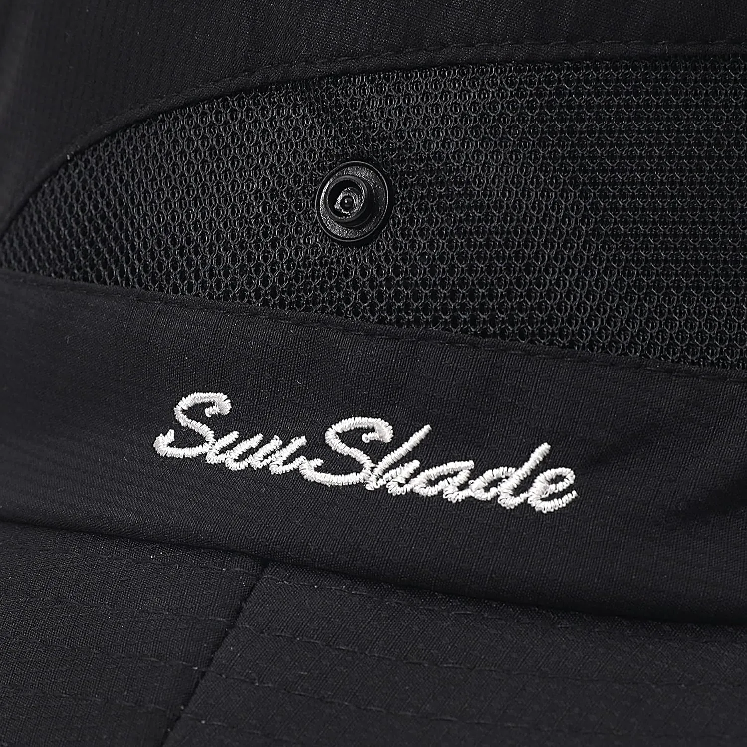 Womens Summer Sun Hat Beach Hat Wide Brim Outdoor UV Protection Hat Foldable Cool Mesh Ponytail Bucket Hat
